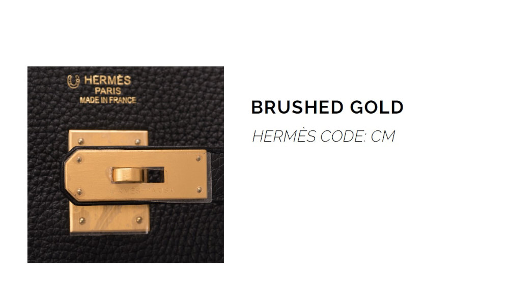 Hermes brushed gold hardware sale